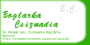 boglarka csizmadia business card